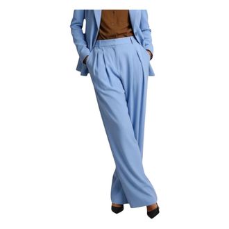 Imperial Wide Trousers, female, Blue, Size: 2XS Belted Pleated Trousers