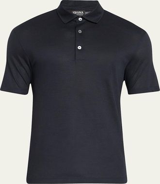 Ermenegildo Zegna Mens Wool Polo Shirt