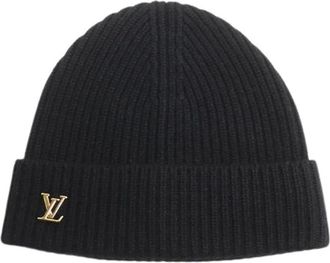 Louis Vuitton Pre-owned Accessories, female, Black, Size: ONE SIZE Pre-owned LV Spark 100% Cashmere Beanie