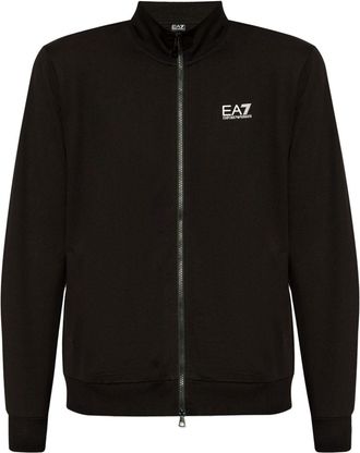 Emporio Armani zip-up sweatshirt - Black