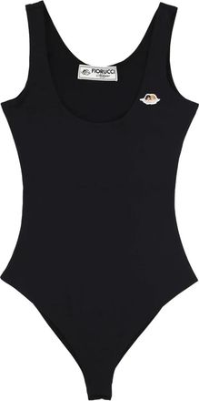Fiorucci Body met engelenpatch - Zwart