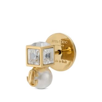 Jimmy Choo London Pearl Stud Earrings - Gold