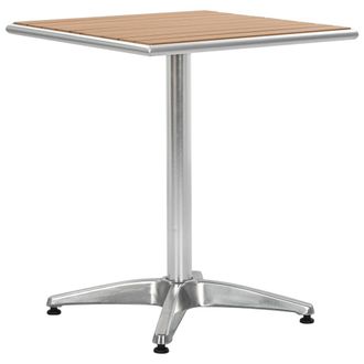 vidaXL Mesa De Jard&iacute;n De Aluminio Y Wpc Plateado 60x60x70 Cm Vidaxl