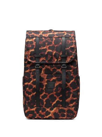 Herschel 23L Herschel Retreat leopard-print backpack - unisex - Recycled Polyester/Polyethylene vinyl acetate (PEVA) - One Size - Brown