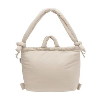 &Ouml;lend Zachte Tas in Zandkleur - Dames - Shoppers - Beige - ONE Size - Nylon - Tassen