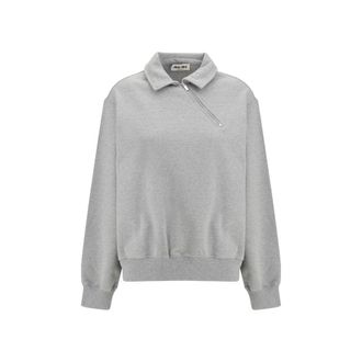 Miu Miu Gray Cotton Womens Sweatshirt
