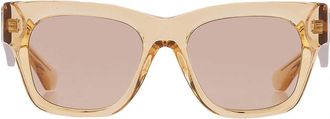 Burberry Light Brown Mirror Gold Square Ladies Sunglasses BE4424 40635A 52