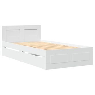 Berkfield Home Durable Bed Frame with Headboard without Mattress White 100x200 cm