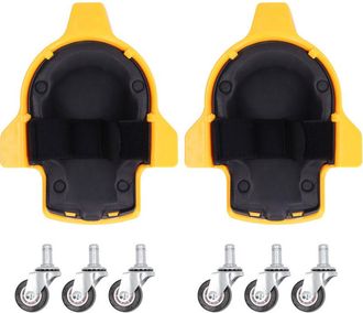 OEM Rodilleras Con Ruedas, 2 Rodilleras Deslizantes, Almohadilla De Espuma Para Las Rodillas Con Ruedas Y Correas Ajustables, Rodillera Multifuncional Par