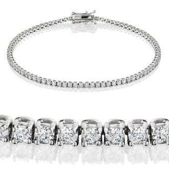 Pompeii3 2ct Lab Grown Diamond Tennis Bracelet 14K White Gold 7