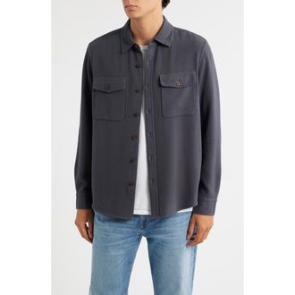 Treasure & Bond Texture Twill Button-Up Shirt in Navy India Ink at Nordstrom Rack, Size X-Large