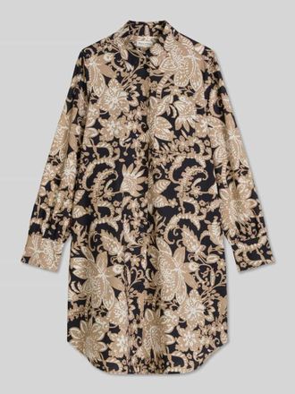 Marc O'Polo Knielanges Hemdblusenkleid aus reiner Baumwolle in Marine, Gr&ouml;&szlig;e 34