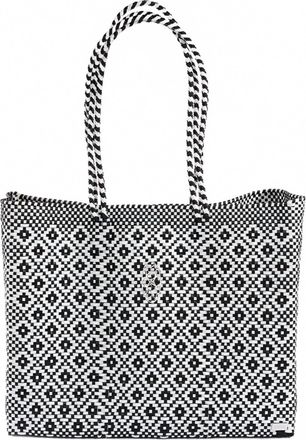 Lola's Bag Womens Travel Handmade Aztec Tote Bag With Clutch In Black/white