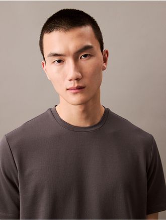 Calvin Klein Mens Tech Pique T-Shirt - Grey - XS