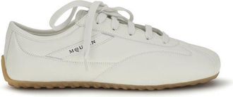 Alexander McQueen White Calf Leather Bos Taurus Athletic Mens Sneakers