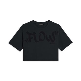 Freddy T-shirt cropped con stampa Flow centrale