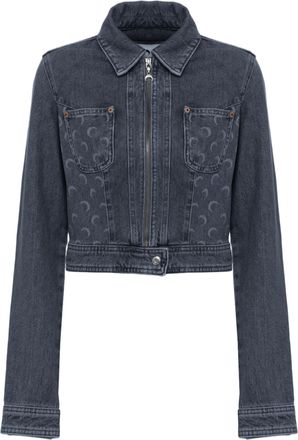 Marine Serre Blue Moon Pattern Denim Jacket