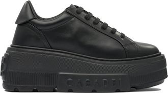 Casadei Zwarte Leren Sneakers voor Vrouwen - Dames - Sneakers - Zwart - 36 1/2 EU - Leer - Schoenen