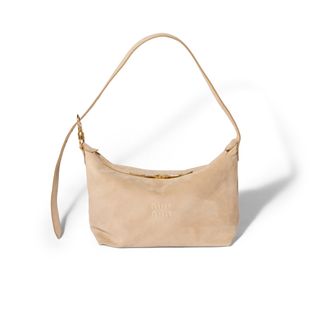 Miu Miu Spirit Suede Bag, Woman, Ecru