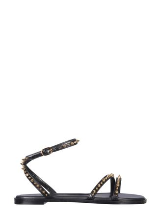 Alexander McQueen Black Studded Sandals
