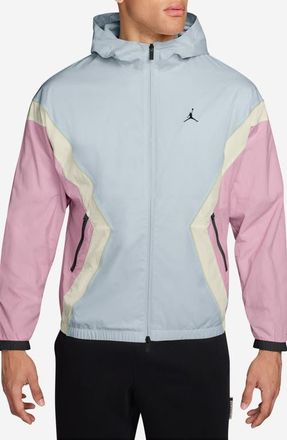 Nike Jordan Essentials Draft Hooded Jacket in Aura/Iced Carmine at Nordstrom, Size Xx-Large