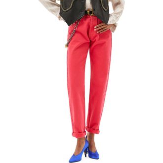 Versace Gender Inclusive Straight Leg Jeans in Red at Nordstrom, Size 30