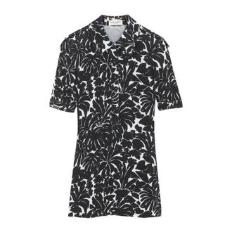 Saint Laurent Womens Palm Print Dress, Brand Size 36
