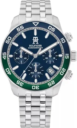 Tommy Hilfiger Accessoires, Heren, Grijs, ONE Size, Th 85 Chronograaf