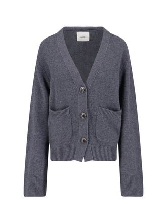 Lisa Yang Gray Cashmere Danni V-Neck Cardigan