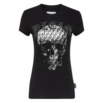 Philipp Plein Dames, Tops, Zwart, Maat: S Katoen