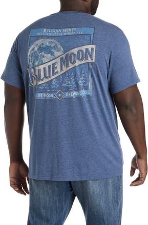 Lucky Brand Big & Tall Blue Moon Label Graphic Tee in Insignia Blue at Nordstrom, Size 3X Big