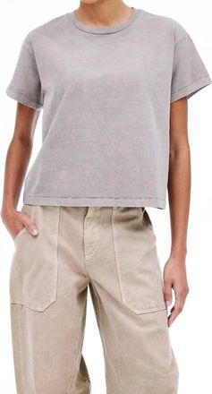 Slvrlake Denim Square Tee In Desert Taupe