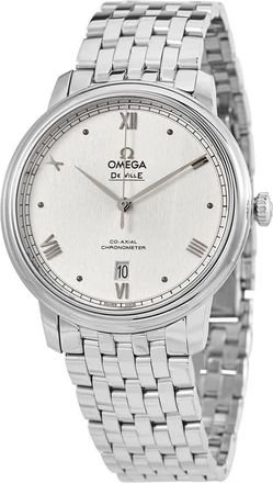 Omega De Ville Prestige Automatic Chronometer Silver Dial Mens Watch 42410402002007