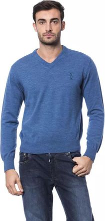 Billionaire Italian Couture Embroidered Merino Wool Crew Neck Sweater