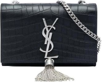 Saint Laurent Tweedehands leren schoudertassen - Dames - Vintage Schoudertas - Zwart - ONE Size - Vintage