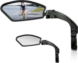 OEM Espejo Retrovisor Izquierdo Para Bicicleta, Espejo Para Bicicleta El&eacute;ctrica, Patinete Y Bicicleta, F&aacute;cilmente Ajustable, Giratorio 360&ordm;, Negro