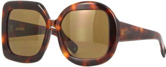 Jacquemus Sunglasses Square Full Rim, Shiny Black Frame And Grey Lens Jac/10C1