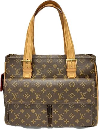 Louis Vuitton Monogram Brown Monogram Leather Shoulder Bag Tote Bag (Pre-Owned)