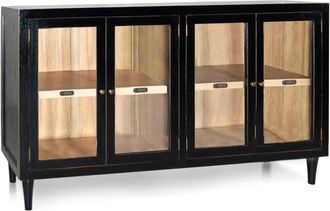 Moycor Vitrina combi de madera bicolor anch. 140 cm