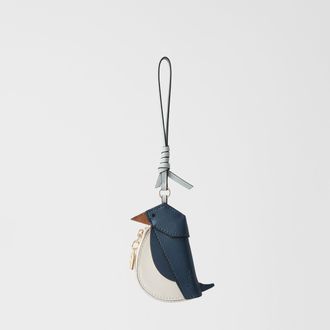 Furla Allegra Charm Toni Grigio Blu Blue Textured Leather + Colourblock Sydney Calf Leather Woman