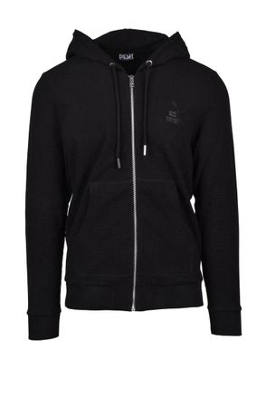 Diesel Zip Hoodie Sweatshirt - Black