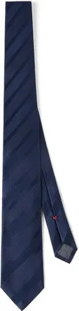Brunello Cucinelli Striped silk necktie in Navy Blue at Nordstrom