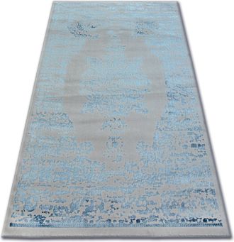 RugsX Alfombra Acr&iacute;lica Manyas 0917 Gris/azul Blue 80x150 Cm