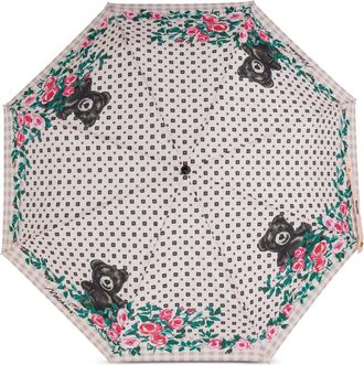 Moschino Paraplu met beerprint - Beige