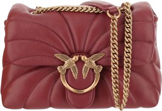 Pinko Mini Love Puff Butterfly Bag - Dames - Schoudertassen - Rood - ONE Size - Leer - Tassen