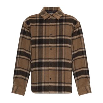 Moncler Camicia in Lana - - Jackets - Uomo - Marrone - M