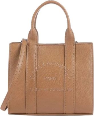 Karl Lagerfeld K/Rue St Guillaume Mini Handbag - Dames - Handtassen - Bruin - ONE Size - Leer - Tassen