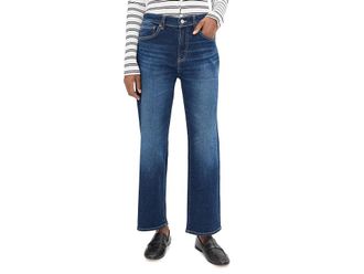 AG - Adriano Goldschmied Brinley Mid-Rise Straight Crop in Outspoken Womens Jeans Outspoken : 24 27, Cotton/Denim/Elastane