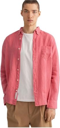 GANT Regular Linen Overhemd - Heren - Casual Overhemden - Roze - L - Linnen - Overhemden