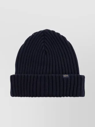 Paul & Shark ribbed cuff beanie hat